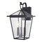 Vaxcel Derby 10-in W 3 Light Dusk to Dawn Matte Black Outdoor Wall Lantern Clear Glass Shade T0718 - alternate 6